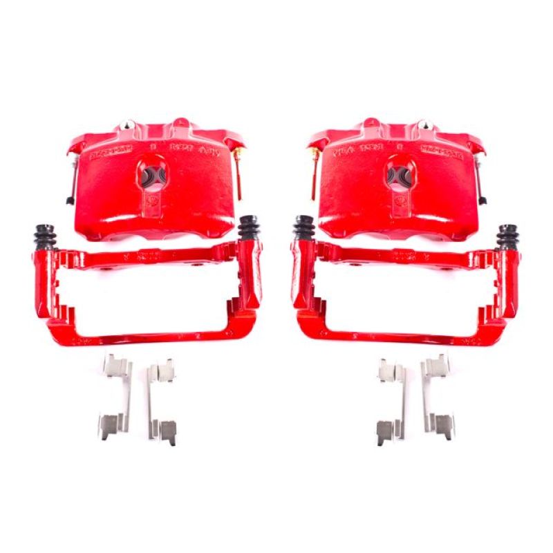 Power Stop 03-06 Cadillac Escalade Rear Red Calipers w/Brackets - Pair Brake Calipers - Perf PowerStop