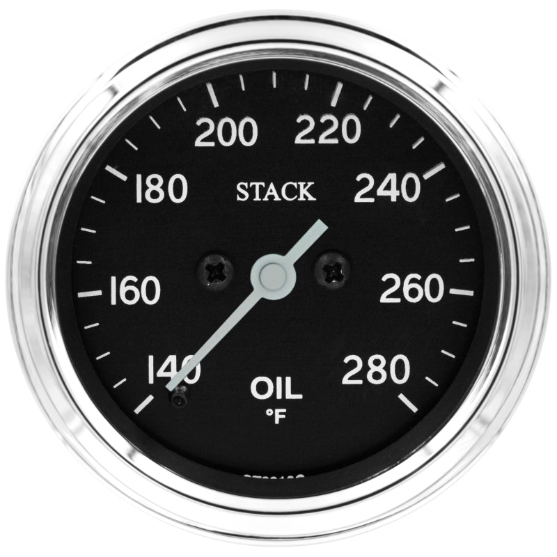Autometer Stack 52mm 140-280 Deg F 1/8in NPTF Male Pro Stepper Motor Oil Temp Gauge - Classic Gauges AutoMeter