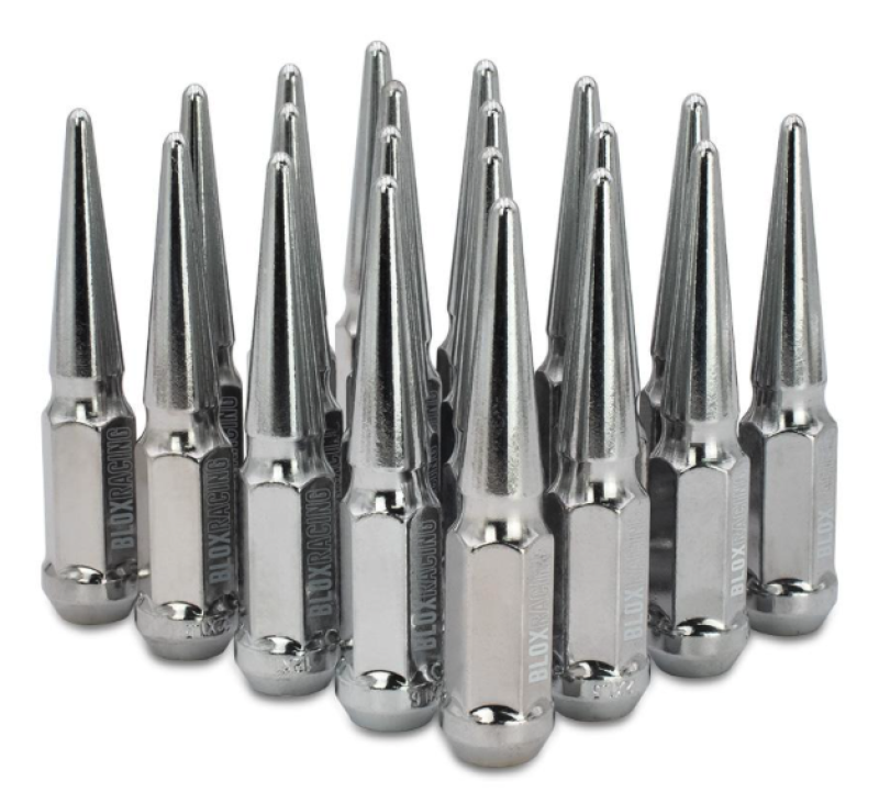BLOX Racing Spike Forged Lug Nuts - Chrome 12 x 1.50mm - Set of 20 Lug Nuts BLOX Racing