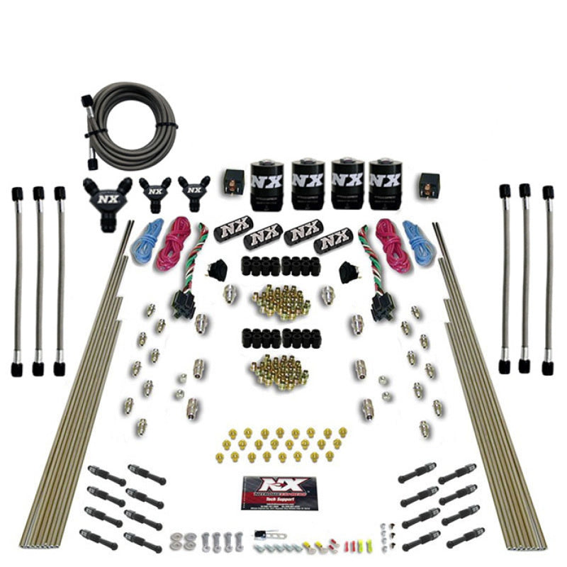Nitrous Express 8 Cyl Dry Direct Port Dual Stage 4 Solenoids Nitrous Kit (200-600HP) w/o Bottle Nitrous Systems Nitrous Express
