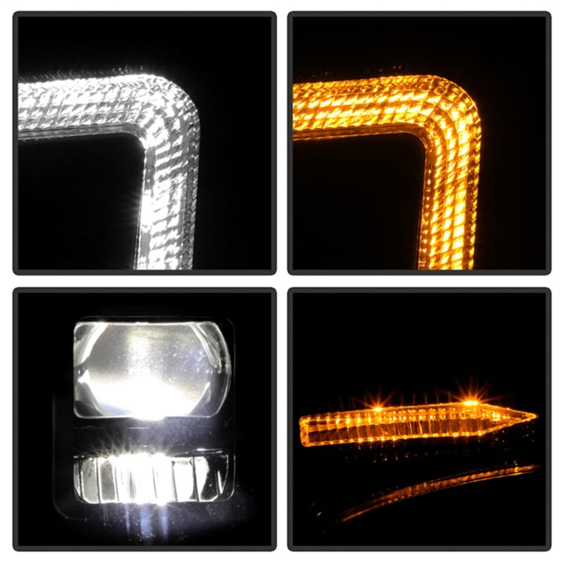 Spyder Apex 15-20 GMC Yukon High-Power LED Module Headlights - Black (PRO-YD-GY15HALAP-SBSEQ-BK) Headlights SPYDER