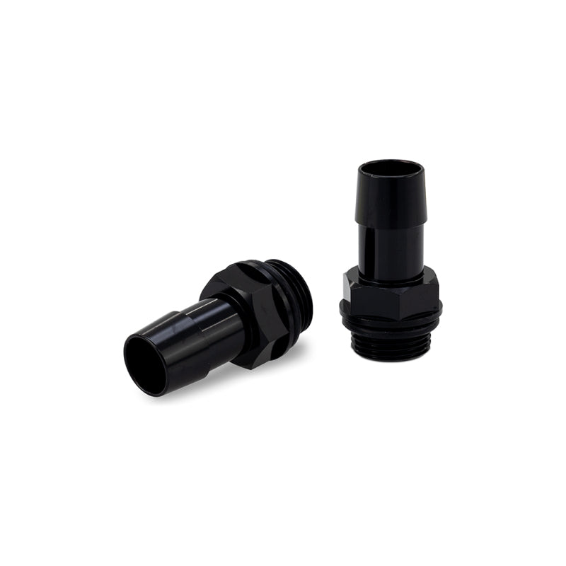 Mishimoto 2pcs. M20x1.5 5/8in Aluminum Catch Can Fittings - Black Fittings Mishimoto