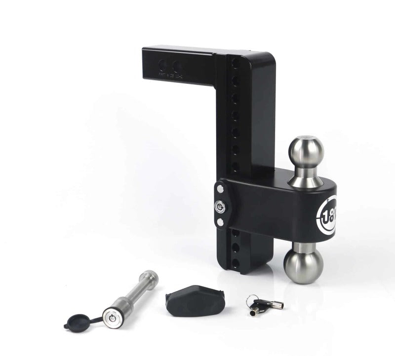 Weigh Safe 180 Hitch 10in Drop Hitch & 2in Shank (10K/12.5K GTWR) w/WS05 - Black Cerakote Hitch Ball Mounts Weigh Safe