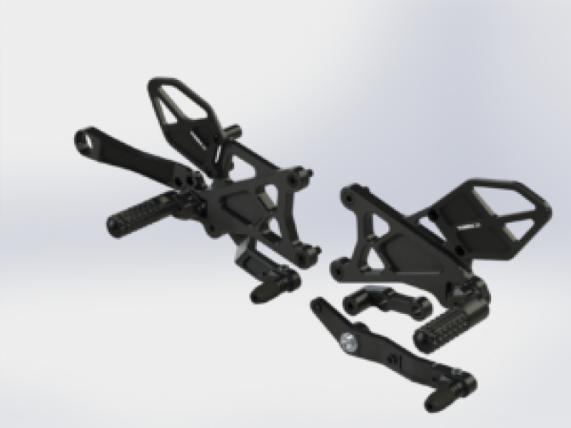 Vortex Racing Rearsets Replacement Rear Set- Black Bike Stands Vortex Racing