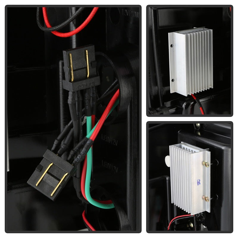 Spyder Chevy 1500 14-16 Light Bar LED Tail Lights All Blk ALT-YD-CS14-LBLED-BKV2 Tail Lights SPYDER