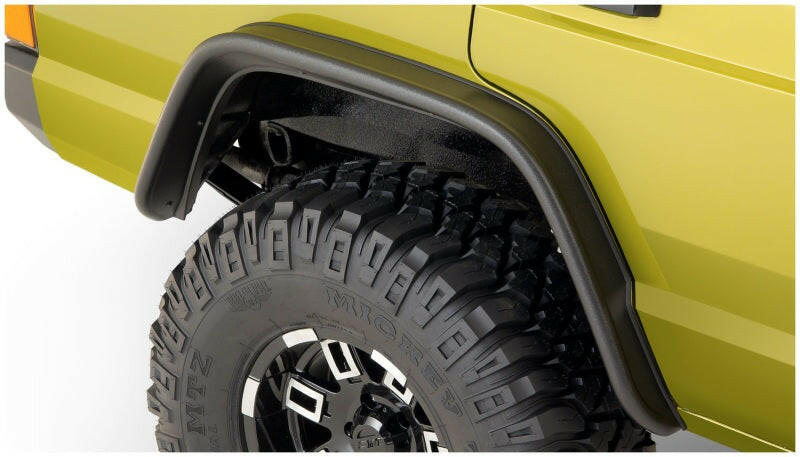 Bushwacker 84-01 Jeep Cherokee Flat Style Flares 4pc - Black Fender Flares Bushwacker