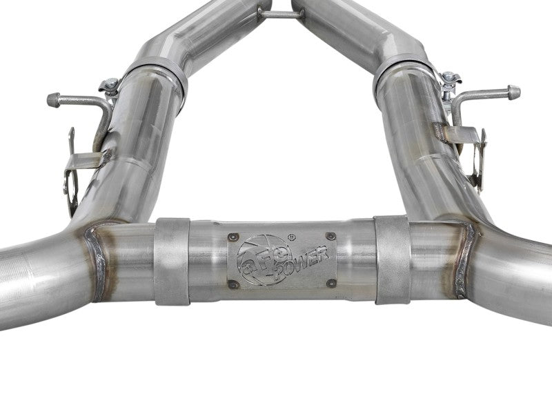 aFe MACH Force-Xp 3in 304 SS Cat-Back Exhaust 15-20 Dodge Charger Hellcat V8-6.2L/6.4L w/o Muffler Catback aFe