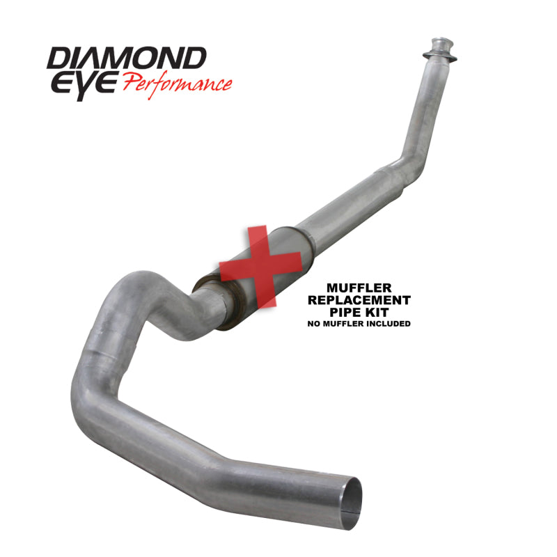Diamond Eye KIT 5in TB SGL MFLR RPLCMENT PIPE AL: 94-02 DODGE CUMMINS 5.9L W/ RP #510220 Turbo Back Diamond Eye Performance