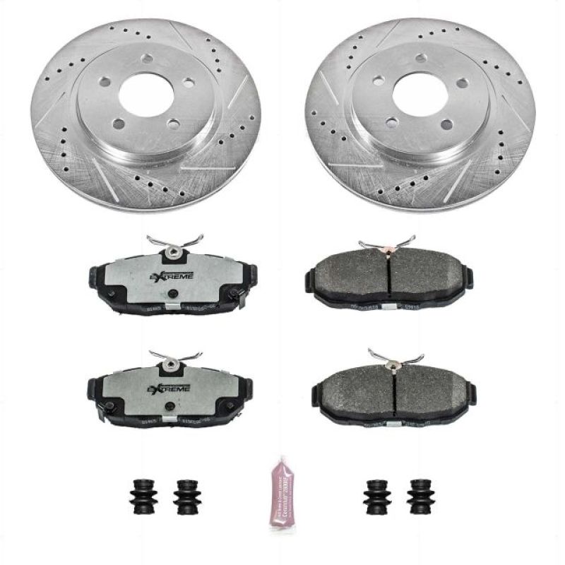 Power Stop 11-14 Ford Mustang Rear Z26 Street Warrior Brake Kit Brake Kits - Performance D&S PowerStop