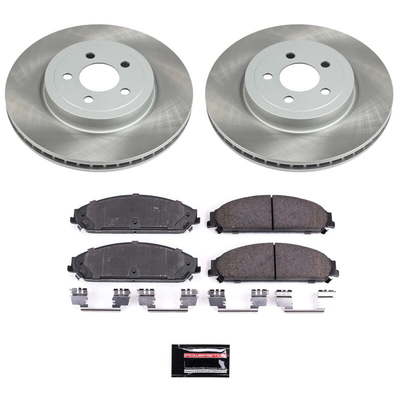Power Stop 05-08 Dodge Magnum Front Semi-Coated Rotor Kit Brake Kits - Performance Blank PowerStop