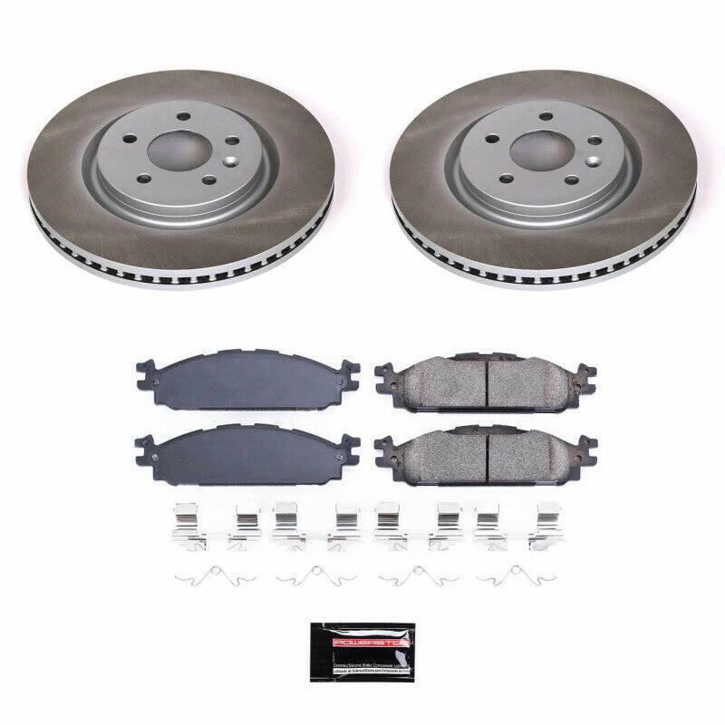 Power Stop 11-19 Lincoln MKT Front Semi-Coated Rotor Kit Brake Kits - Performance Blank PowerStop