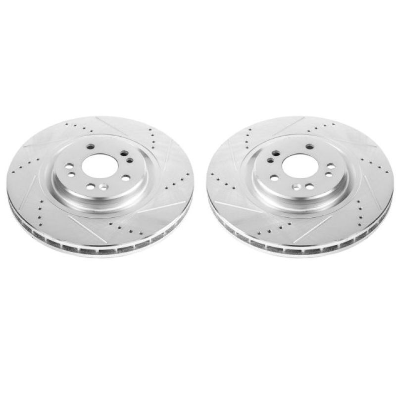 Power Stop 00-03 Mercedes-Benz ML55 AMG Front Evolution Drilled & Slotted Rotors - Pair Brake Rotors - Slot & Drilled PowerStop