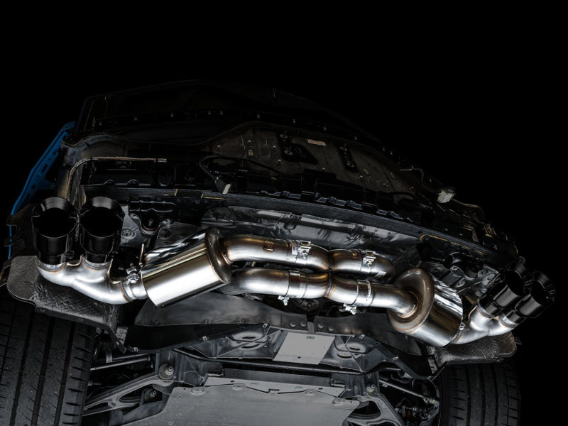 AWE Tuning 2020 Chevrolet Corvette (C8) Touring Edition Exhaust - Quad Diamond Black Tips Catback AWE Tuning