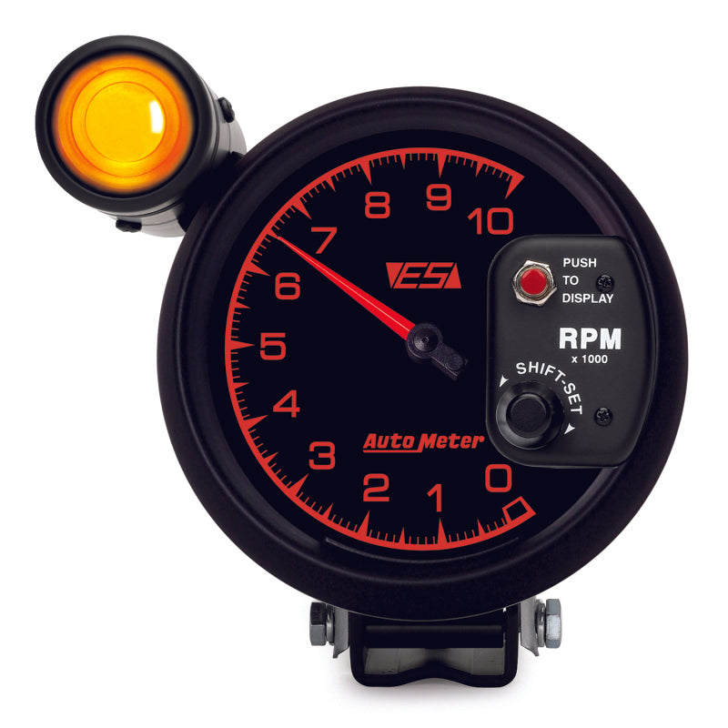Autometer ES 5in Pedestal Tachometer 10000 RPM w/ Ext Shift-Lite Gauges AutoMeter