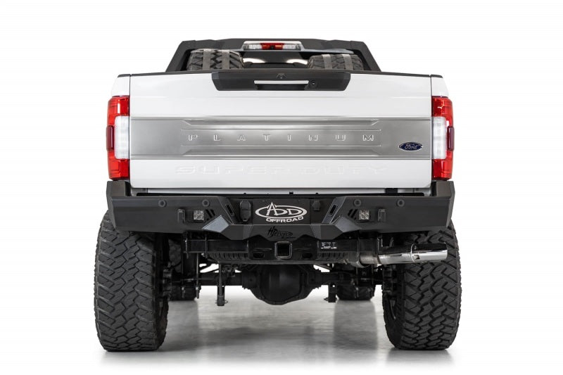 Addictive Desert Designs 17-20 Ford Super Duty Bomber HD Rear Bumper w/ Mounts For Cube Lights Bumpers - Steel Addictive Desert Designs