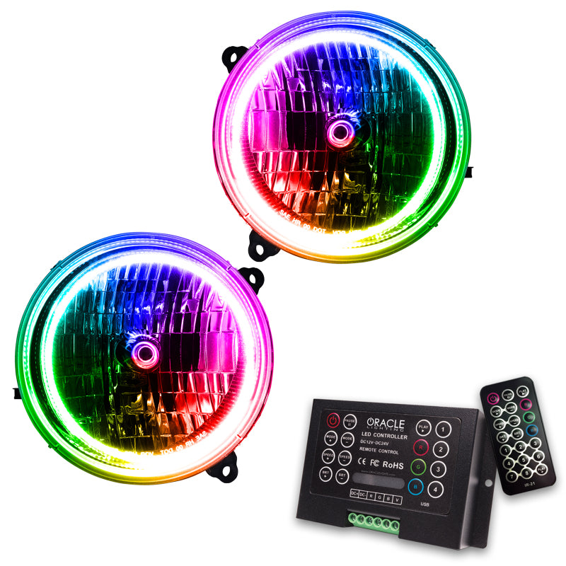 Oracle 02-04 Jeep Liberty SMD HL - ColorSHIFT w/ 2.0 Controller Headlights ORACLE Lighting