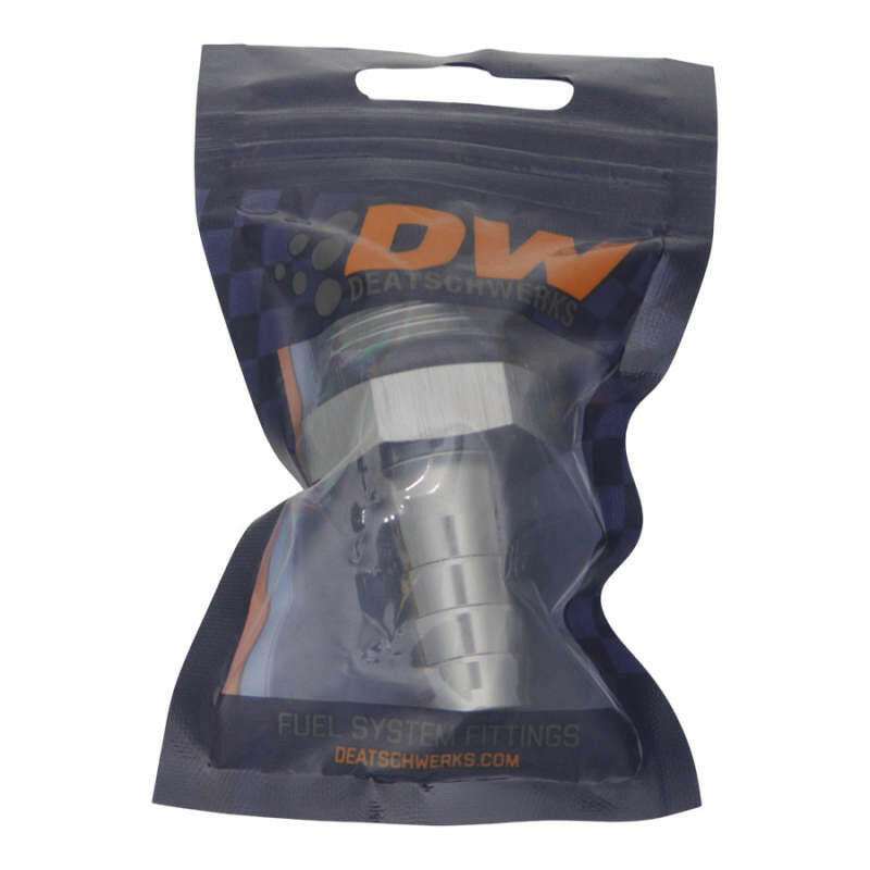 DeatschWerks 10AN ORB Male to 1/2in Male Triple Barb Fitting (Incl O-Ring) - Anodized DW Titanium Fittings DeatschWerks