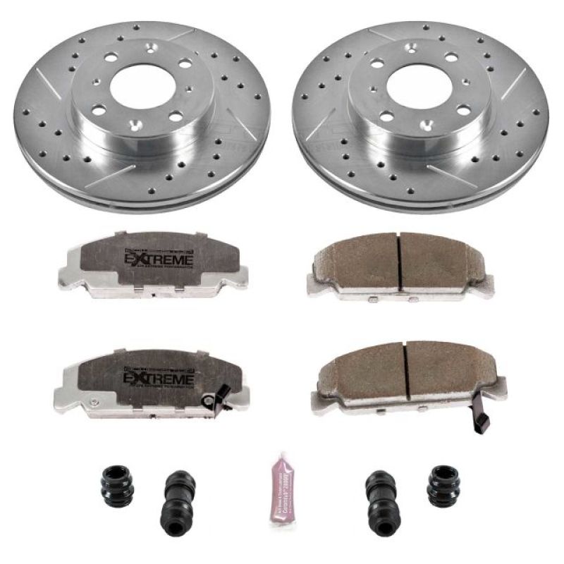 Power Stop 88-89 Honda CRX Front Z26 Street Warrior Brake Kit Brake Kits - Performance D&S PowerStop