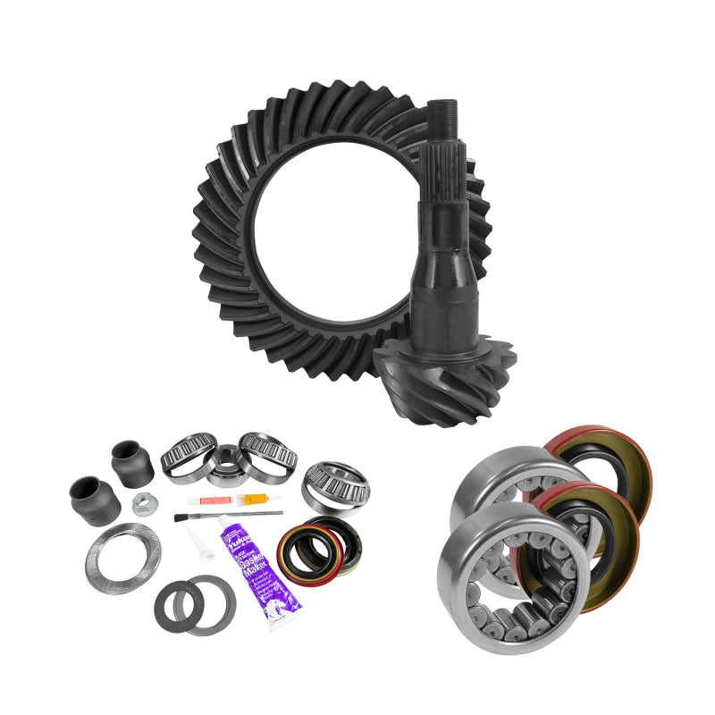 Yukon 9.75in Ford 4.11 Rear Ring & Pinion Install Kit 2.99in OD Axle Bearings and Seals Differential Install Kits Yukon Gear & Axle
