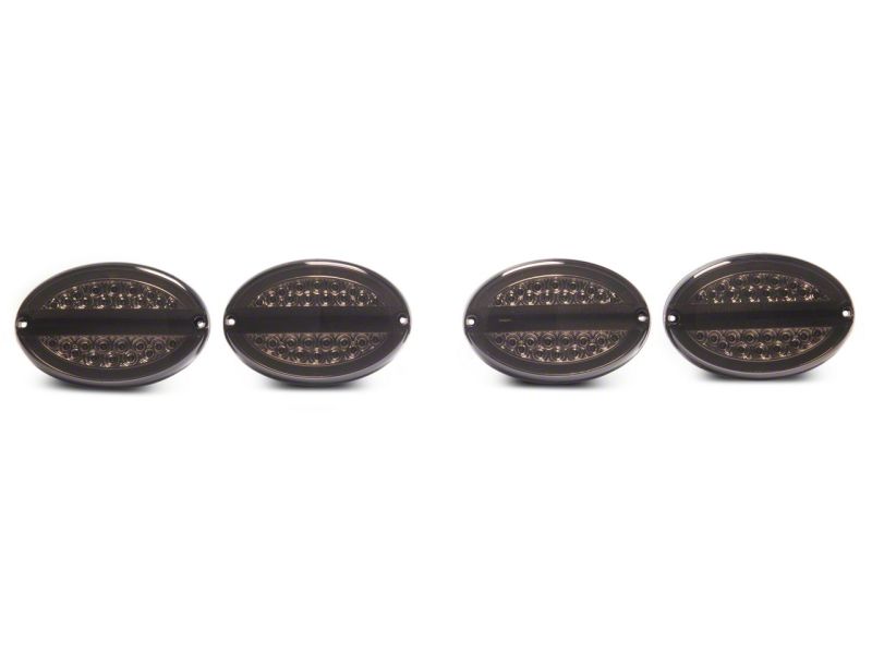 Raxiom 97-04 Chevrolet Corvette C5 Axial Series LED Tail Lights- Chrome Housing- Smoked Lens Tail Lights Raxiom