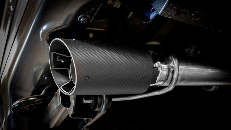 Borla 21-23 Ford Raptor 3in Tail Pipe Kit 4.5in Tip - Carbon Fiber Black Anodized Tips Borla