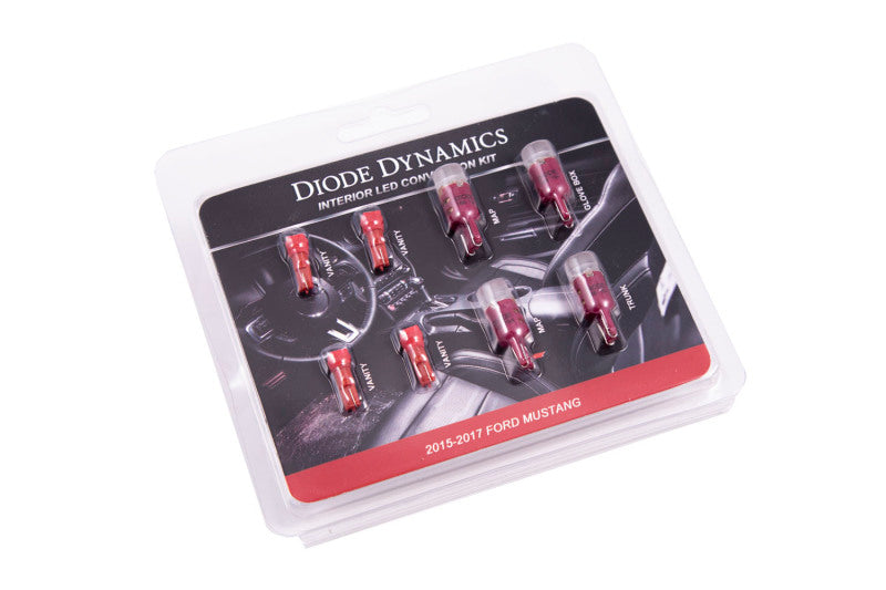 Diode Dynamics Mustang Interior Light Kit 15-17 Mustang Stage 1 - Red Bulbs Diode Dynamics