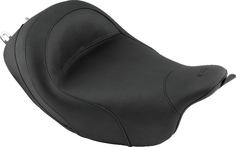 Mustang 08-21 Harley Electra Glide Std, Rd Glide, Rd King, Street Glide Touring Solo Seat - Black Solo Motorcycle Seats Mustang Motorcycle