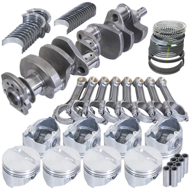 Eagle Chevy 350 3.750in Crank 5.700in I-Beam Rods -7cc Flat Top 4.060in Pistons Rotating Assembly Rotating Assemblies Eagle
