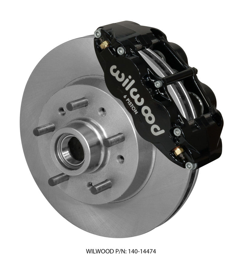 Wilwood Narrow Superlite 6R Front Brake Kit 11.86in Black 64-70 GM C10 w/ Factory Drum Spindles Big Brake Kits Wilwood