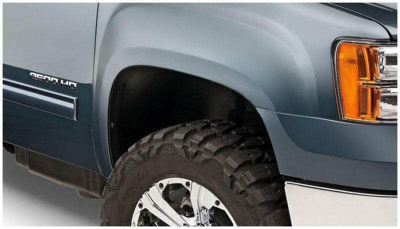 Bushwacker 07-14 GMC Sierra 2500 HD Extend-A-Fender Style Flares 2pc - Black Fender Flares Bushwacker