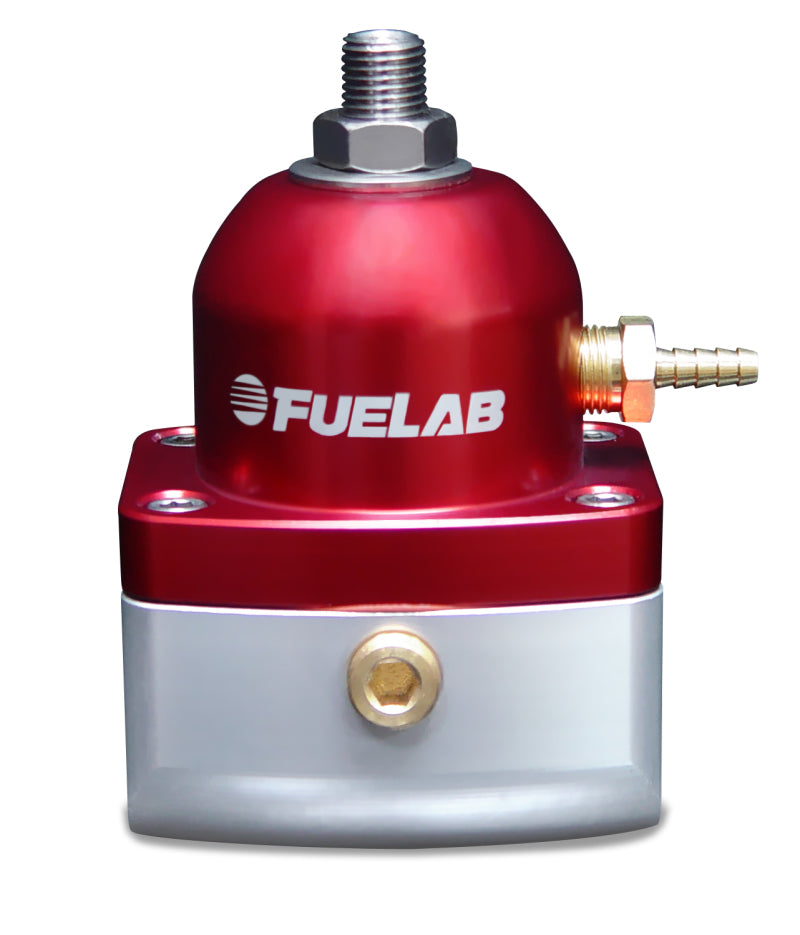 Fuelab 515 Carb Adjustable FPR Large Seat 1-3 PSI (2) -10AN In (1) -6AN Return - Red Fuel Pressure Regulators Fuelab