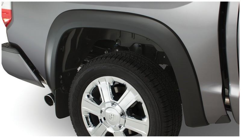 Bushwacker 07-13 Toyota Tundra Fleetside OE Style Flares 4pc w/ Factory Mudflap - Black Fender Flares Bushwacker