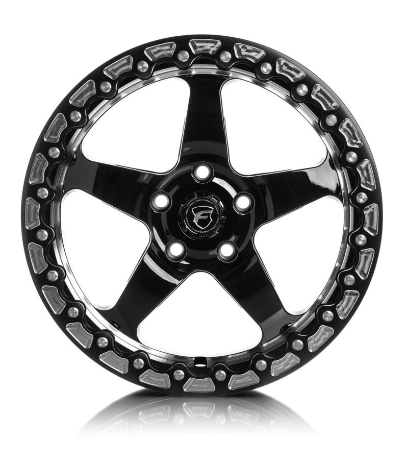 Forgestar D5 Beadlock 17x10 / 5x115 BP / ET00 / 5.5in BS Gloss Black Wheel Wheels - Cast Forgestar