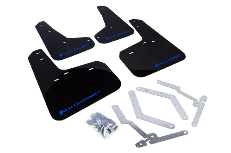 Rally Armor 12-19 Ford Focus ST / 16-19 RS Black Mud Flap w/Blue Logo Mud Flaps Rally Armor