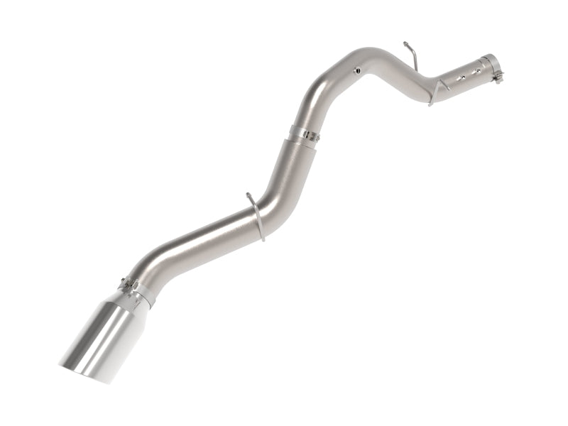 aFe Large Bore-HD 5in 409SS DPF-Back Exhaust System w/Pol Tip 24-25 GM Diesel Trucks V8-6.6L(td) L5P DPF Back aFe