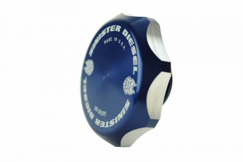 Sinister Diesel 03-07 Ford 6.0L Billet Blue Cap Kit Oil Caps Sinister Diesel