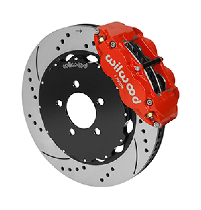 Wilwood Forged Narrow Superlite 6R Front Big Brake Kit 14.00in Red 03-11 Crown Victoria Big Brake Kits Wilwood