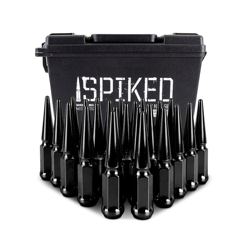 Mishimoto Mishimoto Steel Spiked Lug Nuts M14 x 1.5 24pc Set Black Lug Nuts Mishimoto