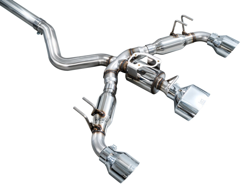 AWE 23-24 Toyota GR Corolla Track Edition Catback Exhaust - Chrome Silver Tips Catback AWE Tuning
