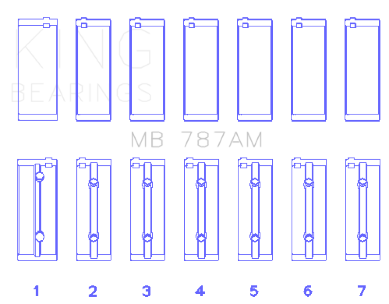 King Engine Bearings Toyota 5ME/5MGE/7MGE/7MGTE (Size STD) Main Bearing Set - Size STD Bearings King Engine Bearings