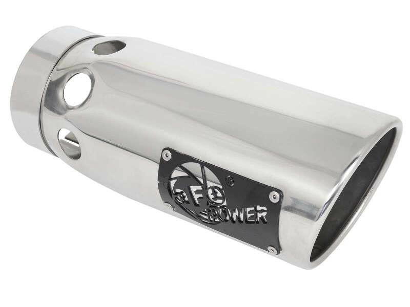aFe Large Bore-HD 3in 409-SS DPF-Back Exhaust System w/ Polished Tip 14-19 RAM 1500 V6 3.0L (td) DPF Back aFe