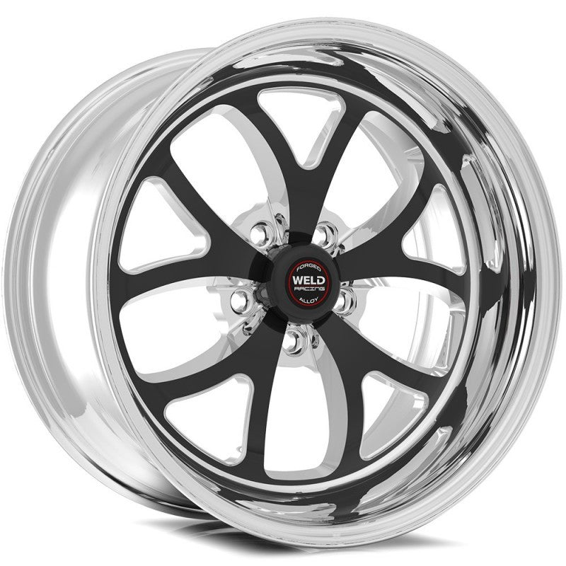 Weld S76 17x10.5 / 5x120 BP / 7.7in. BS(50mm Offset) Black Wheel (High Pad) - Single Beadlock Wheels - Forged Weld