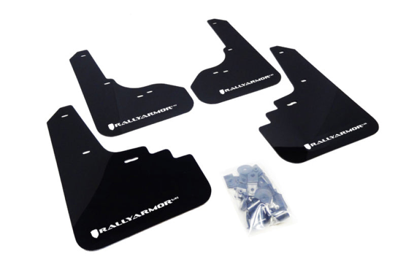 Rally Armor 05-09 Subaru Legacy / Outback Black UR Mud Flap w/White Logo Mud Flaps Rally Armor