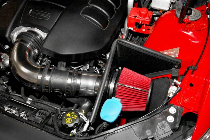 Spectre 08-09 Pontiac G8 V8-6.0/6.2L F/I Air Intake Kit - Polished w/Red Filter Cold Air Intakes Spectre