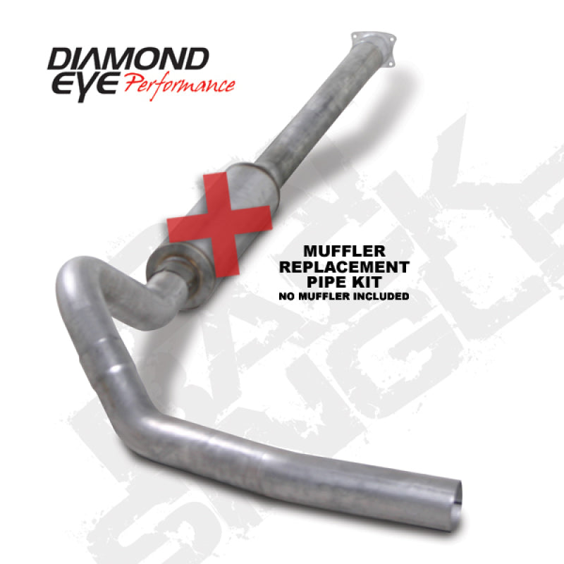 Diamond Eye KIT 4in Catback MFLR RPLCMENT PIPE Single AL: 01-05 CHEVY/GMC 6.6L 2500/3500 Catback Diamond Eye Performance