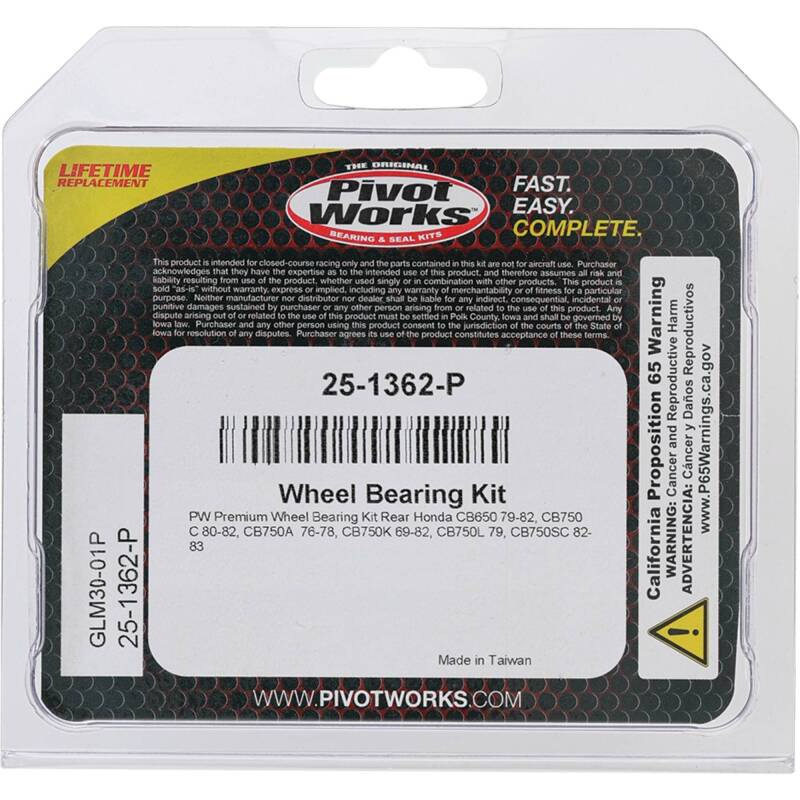 Pivot Works Honda Wheel Bearing Kit Premium Bearings Control Arms Pivot Works