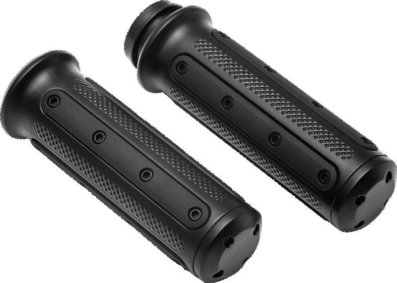 Kuryakyn Heavy Industry Grips Throttle-By-Wire Black Grips Kuryakyn