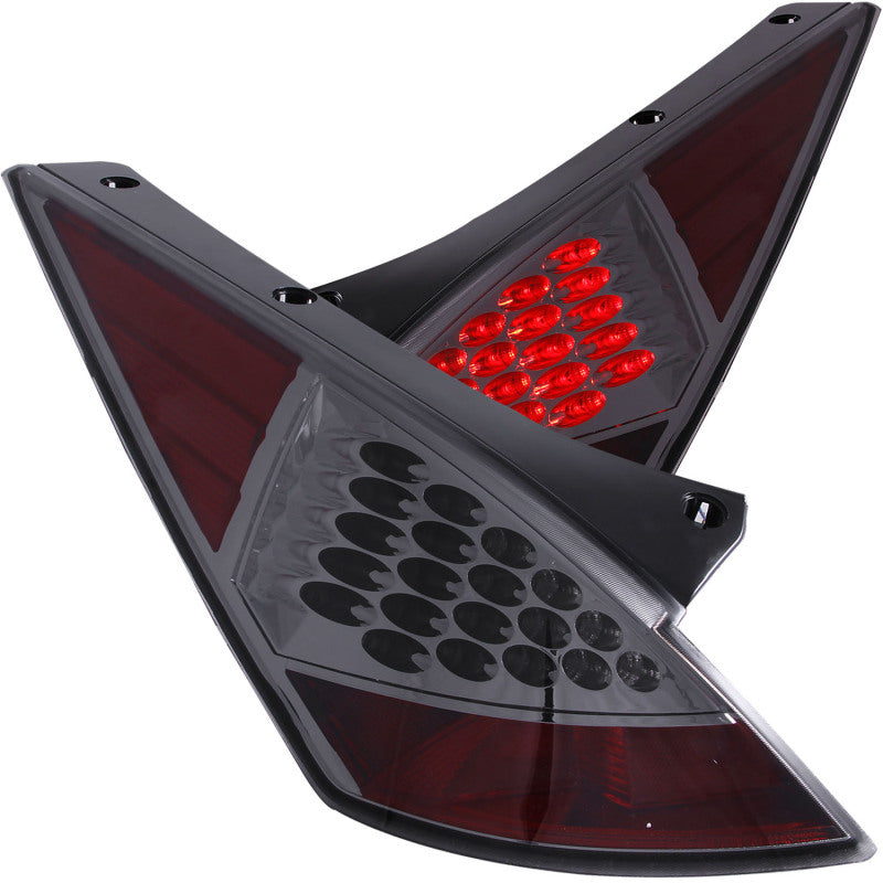 ANZO 2003-2005 Nissan 350Z LED Taillights Smoke Tail Lights ANZO