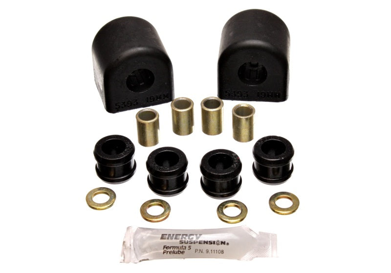 Energy Suspension 84-96 Chevy Corvette Black Reuse OE 19mm OD Rear Sway Bar Brackets Bushing Kits Energy Suspension