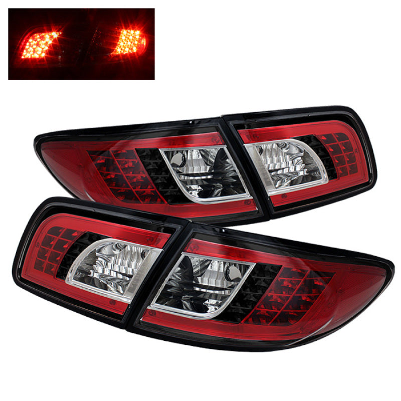 Spyder Mazda 6 03-08 4/5DR (Not fit Wagon)LED Tail Lights Black ALT-YD-M603-LED-BK Tail Lights SPYDER